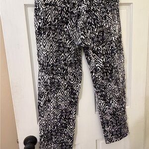 Mario Serrani Italy- Black & White Abstract Pants